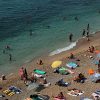 Parasols, sunbathers and swimmers @ Banje in Dubrovnik