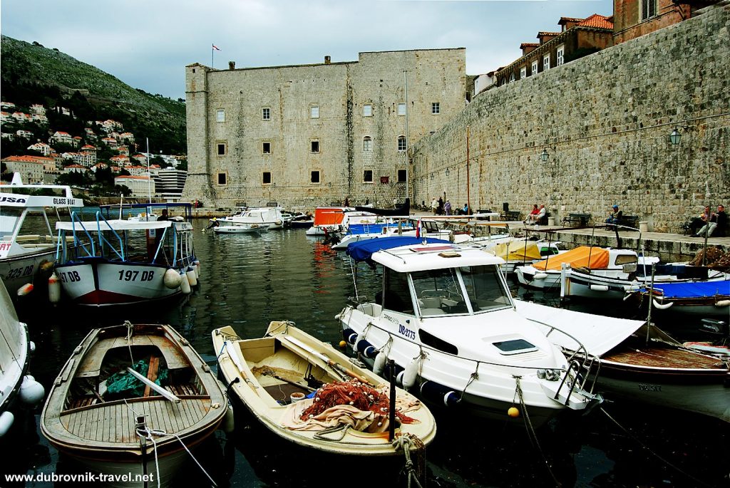 Fishing boats in the Old Port of Dubrovnik