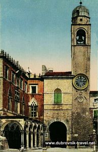 Sponza and Clock Tower @ Stradun,Dubrovnik