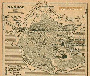 Tourist Map of Dubrovnik Town (1914)