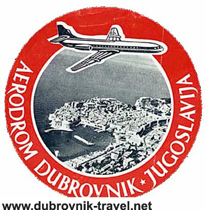 Dubrovnik Airport luggage label – from 1960s