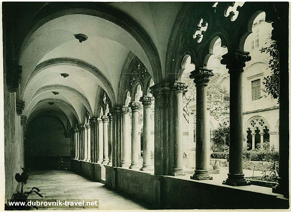 Colonnade of cloister in Dominican Monastery , Dubrovnik