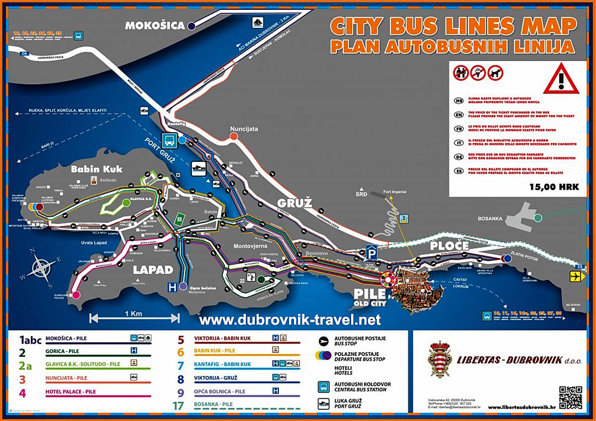 Dubrovnik Bus Map