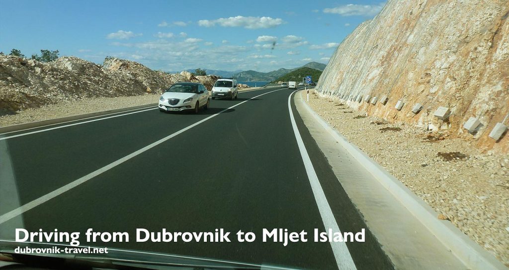 from Dubrovnik old town drive towards Prapratno and Mljet island