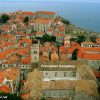 Views from Dubrovnik walls – over Pile gate, Bokar Fortress, Franciscan Monastery and town roofs