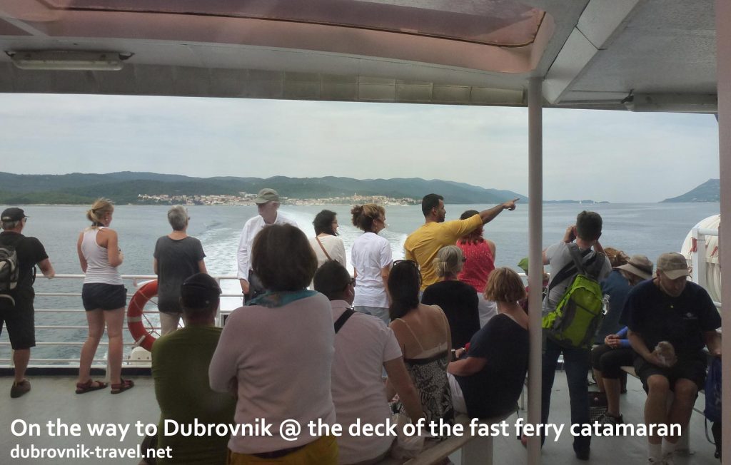 Passenger deck - on the way to Dubrovnik, enjoying the views