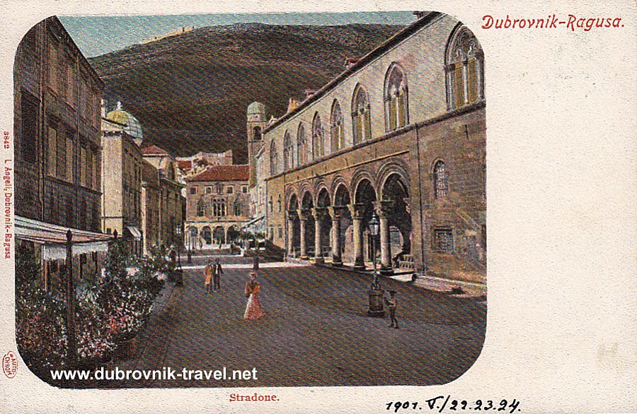 Rectors Palace street scene from 1901 - Dubrovnik