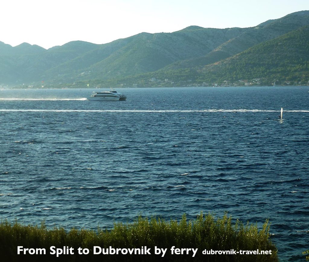 Jadrolinija's high speed ferry on its way from Dubrovnik to Split