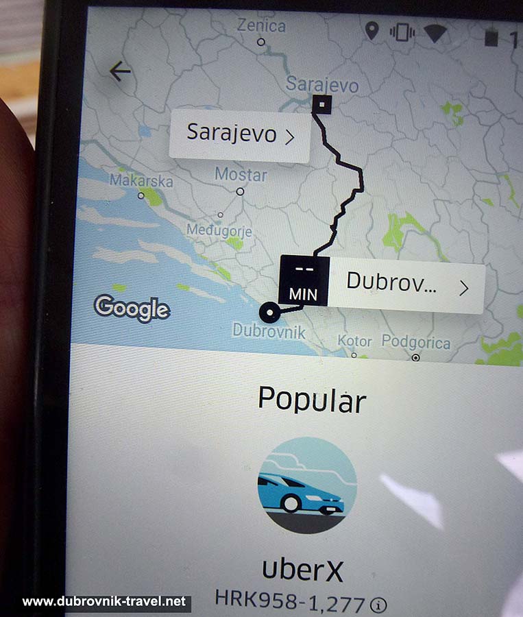 Dubrovnik to Sarajevo by Uber